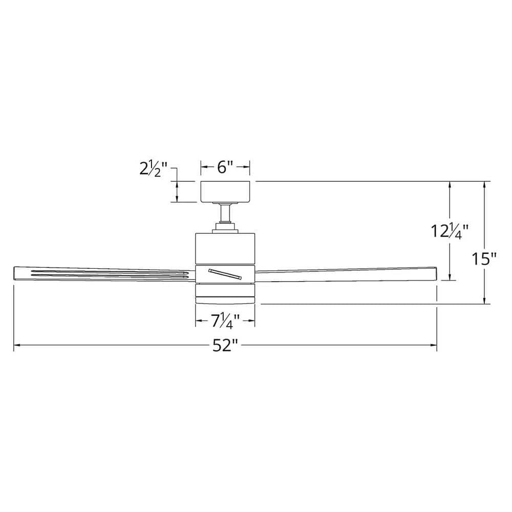 Axis 52 in. LED Indoor/Outdoor Bronze 3-Blade Smart Ceiling Fan with 3000K Light Kit and Remote Control by Modern Forms 4 Axis 52 in. LED Indoor/Outdoor Bronze 3-Blade Smart Ceiling Fan with 3000K Light Kit and Remote Control by Modern Forms - Image 2