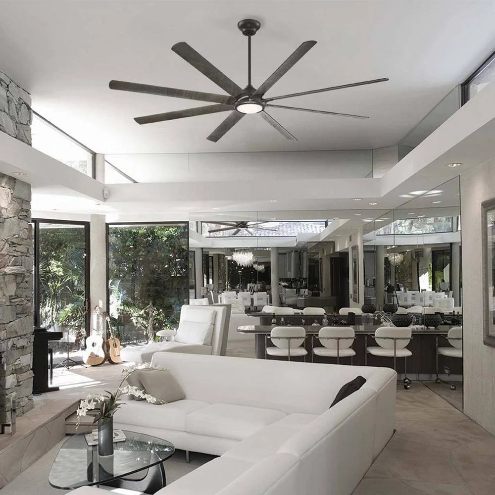 Hydra 96 in. LED Indoor/Outdoor Bronze 8-Blade Smart Ceiling Fan with 3000K Light Kit and Wall Control by Modern Forms 11 Hydra 96 in. LED Indoor/Outdoor Bronze 8-Blade Smart Ceiling Fan with 3000K Light Kit and Wall Control by Modern Forms - Image 9