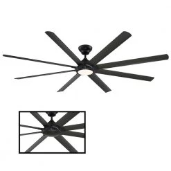 Hydra 96 in. LED Indoor/Outdoor Bronze 8-Blade Smart Ceiling Fan with 3000K Light Kit and Wall Control by Modern Forms