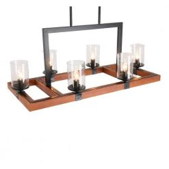 6-Light Kitchen Brown Rectangle Wood Accents Island Chandelier with Glass Shade by Magic Home 22 6-Light Kitchen Brown Rectangle Wood Accents Island Chandelier with Glass Shade by Magic Home -Spitzer Sales Store brown magic home chandeliers mh y 020232 76 1000