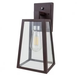 120-Watt Equivalent Brown Integrated LED Dusk-to-Dawn Aluminum Wall Pack Light 3000K by Spitzer