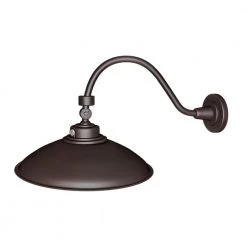 250-Watt Equivalent Integrated LED Brown Outdoor Gooseneck Barn Light Wall Pack Light 4000K by Spitzer