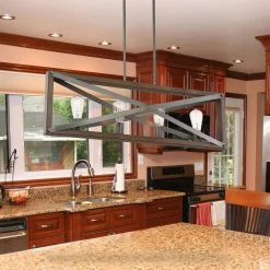 4-Light Brushed Iron Linear Chandelier with Wood Grain Accents by Cordelia Lighting 21 4-Light Brushed Iron Linear Chandelier with Wood Grain Accents by Cordelia Lighting -Spitzer Sales Store brushed iron cordelia lighting chandeliers 2636 331 44 1000