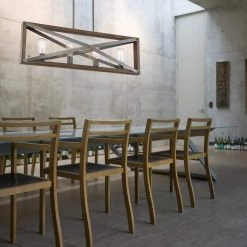 4-Light Brushed Iron Linear Chandelier with Wood Grain Accents by Cordelia Lighting 19 4-Light Brushed Iron Linear Chandelier with Wood Grain Accents by Cordelia Lighting -Spitzer Sales Store brushed iron cordelia lighting chandeliers 2636 331 4f 1000