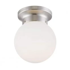 45W Equivalent 6 in. Brushed Nickel Integrated LED Flush Mount by Cordelia Lighting