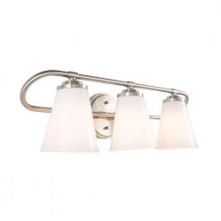 Bell Style 22 in. 3-Light Brushed Nickel Vanity Light with Opal Glass Shades by Cordelia Lighting 14 Bell Style 22 in. 3-Light Brushed Nickel Vanity Light with Opal Glass Shades by Cordelia Lighting -Spitzer Sales Store brushed nickel cordelia lighting vanity lighting 2621 35 1d 1000