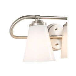 Bell Style 22 in. 3-Light Brushed Nickel Vanity Light with Opal Glass Shades by Cordelia Lighting 16 Bell Style 22 in. 3-Light Brushed Nickel Vanity Light with Opal Glass Shades by Cordelia Lighting -Spitzer Sales Store brushed nickel cordelia lighting vanity lighting 2621 35 77 1000