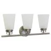3-Light 20.5 in. Brushed Nickel Vanity Light with Frosted Glass Shades by Cordelia Lighting 2 3-Light 20.5 in. Brushed Nickel Vanity Light with Frosted Glass Shades by Cordelia Lighting -Spitzer Sales Store brushed nickel cordelia lighting vanity lighting led4403p 35 64 1000