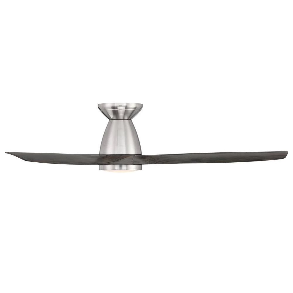 Skylark 54 in. 3-Blade Smart Flush Mount Brushed Nickel Ebony Ceiling Fan 3000K Integrated LED and Remote Control by Modern Forms 5 Skylark 54 in. 3-Blade Smart Flush Mount Brushed Nickel Ebony Ceiling Fan 3000K Integrated LED and Remote Control by Modern Forms - Image 3