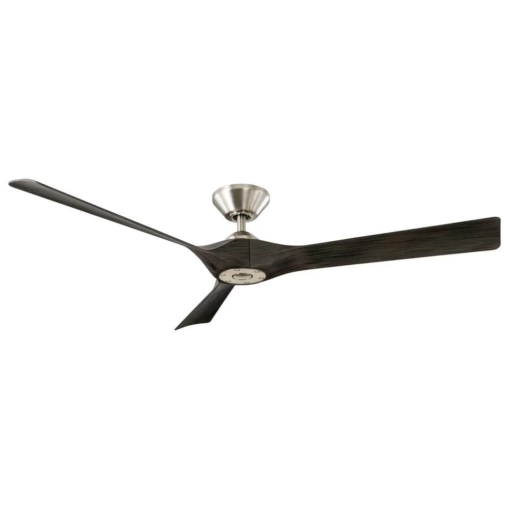 Torque 58 in. Indoor/Outdoor 3-Blade Smart Brushed Nickel/Ebony Ceiling Fan with Remote Control by Modern Forms 3 Torque 58 in. Indoor/Outdoor 3-Blade Smart Brushed Nickel/Ebony Ceiling Fan with Remote Control by Modern Forms