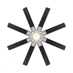 Renegade 52 in. Integrated LED Indoor and Outdoor 8-Blade Smart Brushed Nickel Black Ceiling Fan with Remote 3000k by Modern Forms -Spitzer Sales Store brushed nickel matte black modern forms ceiling fans with lights fr w2001 52l bn mb fa 1000