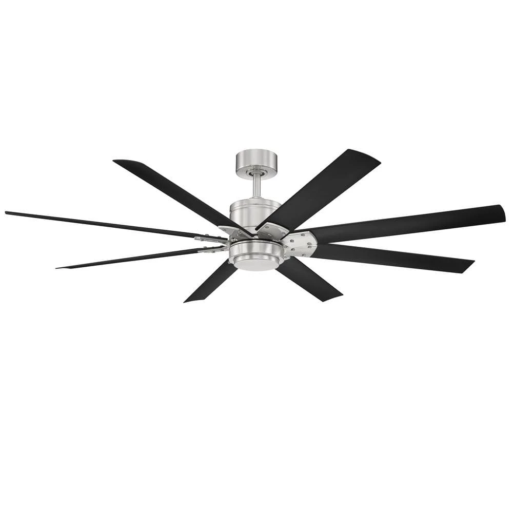 Renegade 66 in. Integrated LED Indoor and Outdoor 8-Blade Smart Brushed Nickel Black Ceiling Fan with Remote 3000k by Modern Forms 6 Renegade 66 in. Integrated LED Indoor and Outdoor 8-Blade Smart Brushed Nickel Black Ceiling Fan with Remote 3000k by Modern Forms - Image 4