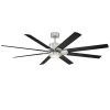 Renegade 66 in. Integrated LED Indoor and Outdoor 8-Blade Smart Brushed Nickel Black Ceiling Fan with Remote 3000k by Modern Forms 1 Renegade 66 in. Integrated LED Indoor and Outdoor 8-Blade Smart Brushed Nickel Black Ceiling Fan with Remote 3000k by Modern Forms -Spitzer Sales Store brushed nickel matte black modern forms ceiling fans with lights fr w2001 66l bn mb 64 1000