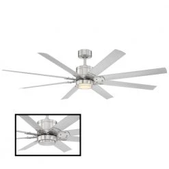 Renegade 66 in. Integrated LED Indoor/Outdoor 8-Blade Smart Brushed Nickel Titanium Ceiling Fan with Remote 3000k by Modern Forms 10 Renegade 66 in. Integrated LED Indoor/Outdoor 8-Blade Smart Brushed Nickel Titanium Ceiling Fan with Remote 3000k by Modern Forms -Spitzer Sales Store brushed nickel titanium modern forms ceiling fans with lights fr w2001 66l bn tt 4f 1000
