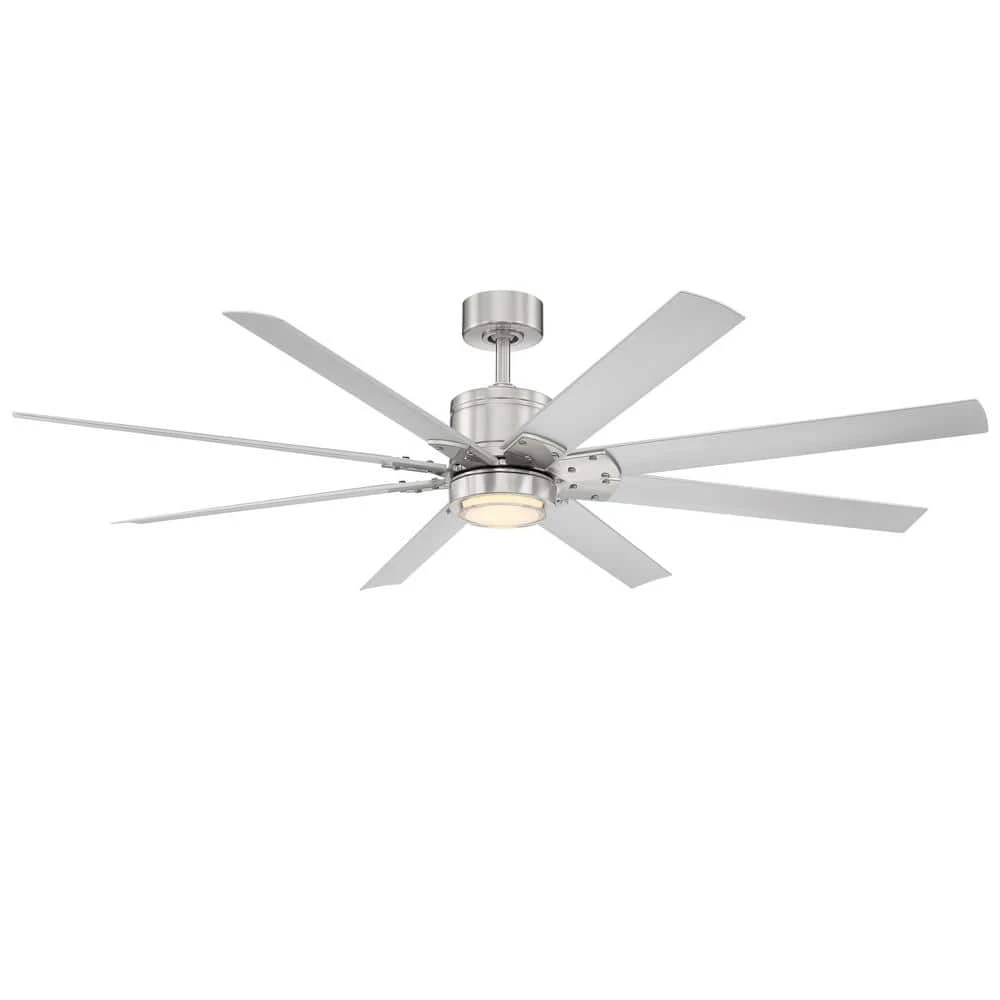 Renegade 66 in. Integrated LED Indoor/Outdoor 8-Blade Smart Brushed Nickel Titanium Ceiling Fan with Remote 3000k by Modern Forms 3 Renegade 66 in. Integrated LED Indoor/Outdoor 8-Blade Smart Brushed Nickel Titanium Ceiling Fan with Remote 3000k by Modern Forms