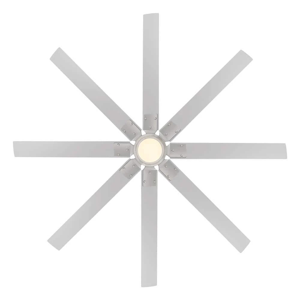Renegade 66 in. Integrated LED Indoor/Outdoor 8-Blade Smart Brushed Nickel Titanium Ceiling Fan with Remote 3000k by Modern Forms 8 Renegade 66 in. Integrated LED Indoor/Outdoor 8-Blade Smart Brushed Nickel Titanium Ceiling Fan with Remote 3000k by Modern Forms - Image 6