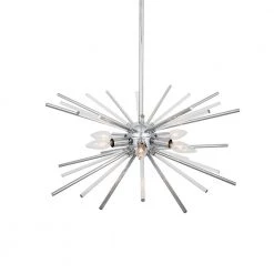 Glass Rod 6-Light Chrome Pendant by Cordelia Lighting -Spitzer Sales Store chrome cordelia lighting chandeliers 2616 07 a0 1000