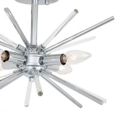 Glass Rods 15 in. 4-Light Chrome Semi-Flush Mount by Cordelia Lighting 16 Glass Rods 15 in. 4-Light Chrome Semi-Flush Mount by Cordelia Lighting -Spitzer Sales Store chrome cordelia lighting flush mount lights 2615 07 77 1000