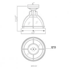 Round 13 in. 1-Light Chrome Semi-Flush Mount by Cordelia Lighting 20 Round 13 in. 1-Light Chrome Semi-Flush Mount by Cordelia Lighting -Spitzer Sales Store chrome cordelia lighting flush mount lights 2619 07 4f 1000