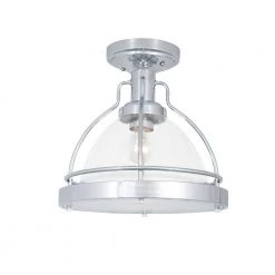 Round 13 in. 1-Light Chrome Semi-Flush Mount by Cordelia Lighting 15 Round 13 in. 1-Light Chrome Semi-Flush Mount by Cordelia Lighting -Spitzer Sales Store chrome cordelia lighting flush mount lights 2619 07 a0 1000