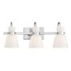Curved Bell Style 24 in. 3-Light Chrome Vanity Light with Opal Glass Shades by Cordelia Lighting -Spitzer Sales Store chrome cordelia lighting vanity lighting 2622 07 64 1000