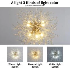 8-Light Copper Sputnik Fireworkes Modern Fairy Light Ceiling Chandelier Lamp Fixtures by Magic Home 13 8-Light Copper Sputnik Fireworkes Modern Fairy Light Ceiling Chandelier Lamp Fixtures by Magic Home -Spitzer Sales Store copper magic home chandeliers mh lch 22011g 1f 1000