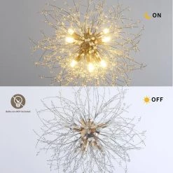 8-Light Copper Sputnik Fireworkes Modern Fairy Light Ceiling Chandelier Lamp Fixtures by Magic Home 12 8-Light Copper Sputnik Fireworkes Modern Fairy Light Ceiling Chandelier Lamp Fixtures by Magic Home -Spitzer Sales Store copper magic home chandeliers mh lch 22011g 4f 1000