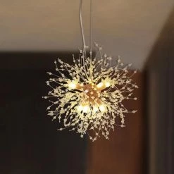 8-Light Copper Sputnik Fireworkes Modern Fairy Light Ceiling Chandelier Lamp Fixtures by Magic Home