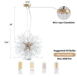 8-Light Copper Sputnik Fireworkes Modern Fairy Light Ceiling Chandelier Lamp Fixtures by Magic Home 11 8-Light Copper Sputnik Fireworkes Modern Fairy Light Ceiling Chandelier Lamp Fixtures by Magic Home -Spitzer Sales Store copper magic home chandeliers mh lch 22011g c3 1000