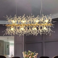 12-Light Copper Sputnik Fireworkes Modern Fairy Light Ceiling Chandelier Lamp Fixtures by Magic Home