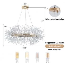 12-Light Copper Sputnik Stainless Steel Crystal Ceiling Firework Chandelier by Magic Home -Spitzer Sales Store copper magic home chandeliers mh lch 22013g c3 1000