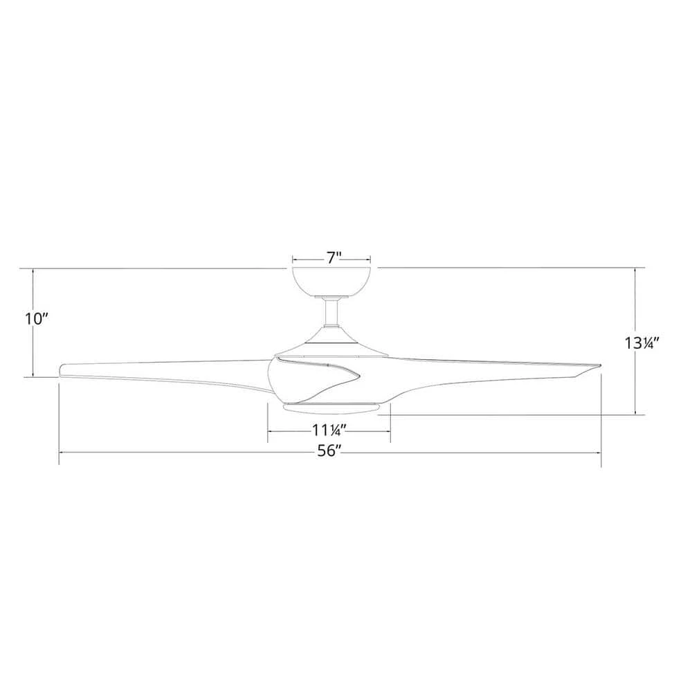 Nirvana 56 in. LED Indoor/Outdoor Glossy White 3-Blade Smart Ceiling Fan with 3000K Light Kit and Remote Control by Modern Forms 4 Nirvana 56 in. LED Indoor/Outdoor Glossy White 3-Blade Smart Ceiling Fan with 3000K Light Kit and Remote Control by Modern Forms - Image 2
