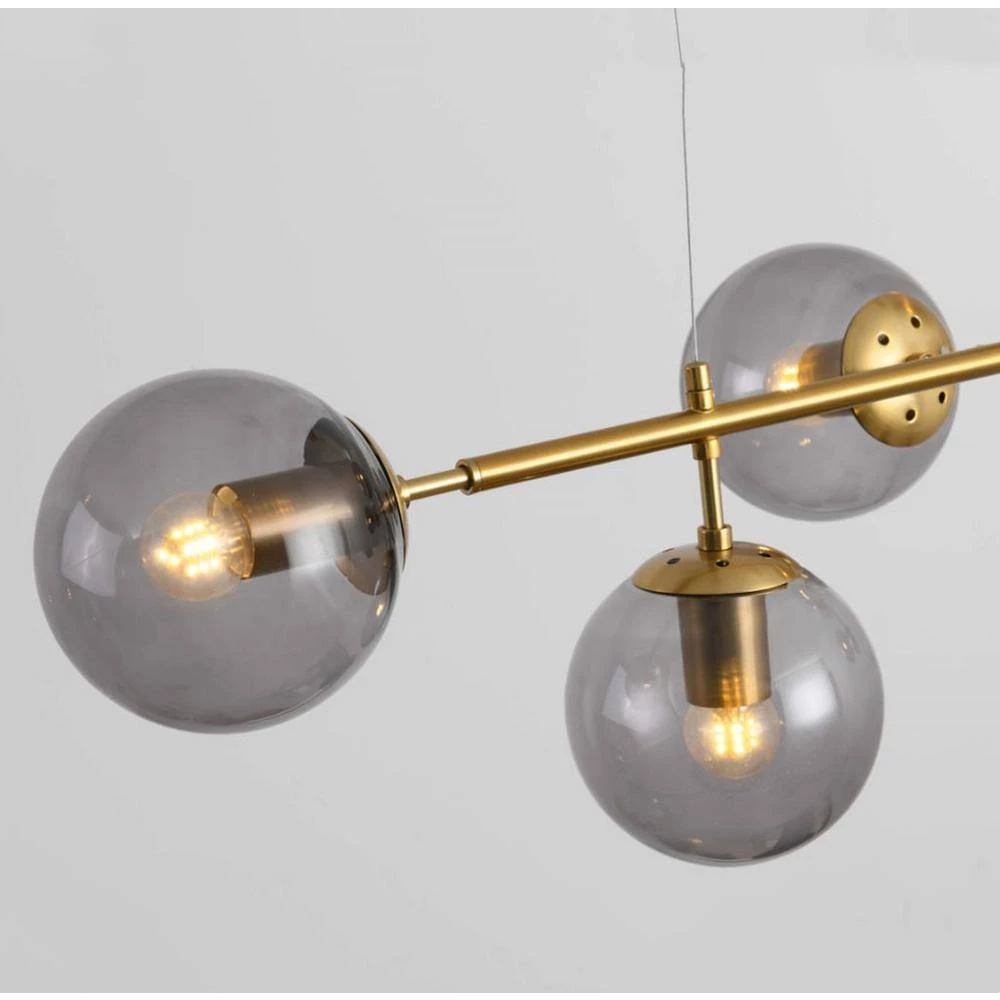 6-Light Sputnik Modern Gold Fixture Branch Linear Chandelier Ceiling Kitchen Island Pendant Light, Gray by Magic Home 10 6-Light Sputnik Modern Gold Fixture Branch Linear Chandelier Ceiling Kitchen Island Pendant Light, Gray by Magic Home - Image 8