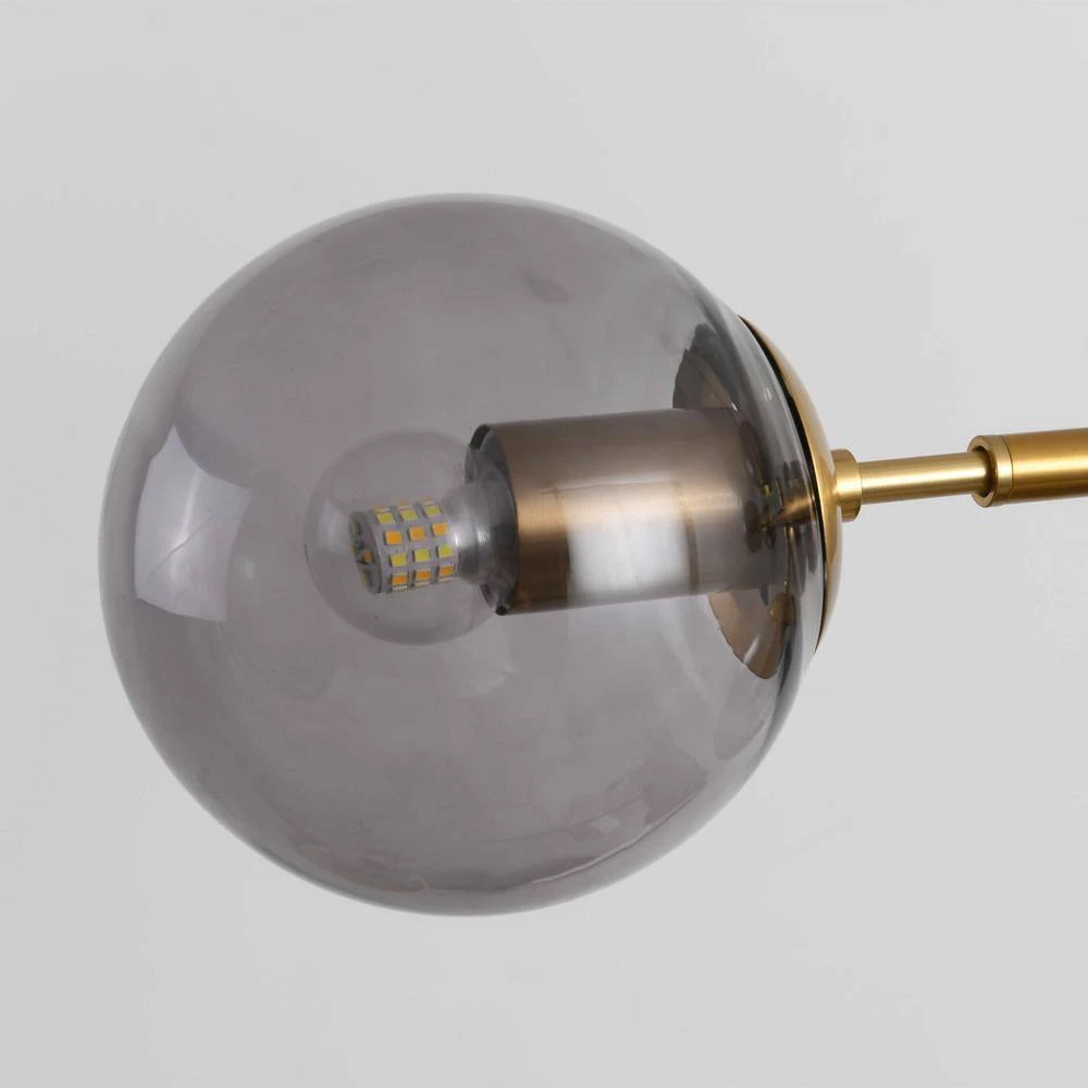 6-Light Sputnik Modern Gold Fixture Branch Linear Chandelier Ceiling Kitchen Island Pendant Light, Gray by Magic Home 8 6-Light Sputnik Modern Gold Fixture Branch Linear Chandelier Ceiling Kitchen Island Pendant Light, Gray by Magic Home - Image 6