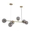 6-Light Gray Sputnik Modern Gold Fixture Branch Linear Chandelier Ceiling Kitchen Island Pendant Light by Magic Home 1 6-Light Gray Sputnik Modern Gold Fixture Branch Linear Chandelier Ceiling Kitchen Island Pendant Light by Magic Home -Spitzer Sales Store gold and smoke grey magic home chandeliers mhx y 020222 64 1000