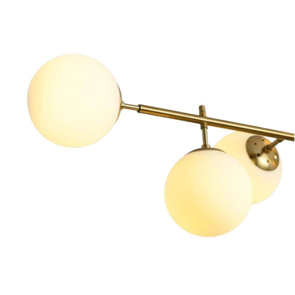 6-Light Sputnik Modern Gold Fixture Branch Linear Chandelier Ceiling Kitchen Island Pendant Light, White by Magic Home 10 6-Light Sputnik Modern Gold Fixture Branch Linear Chandelier Ceiling Kitchen Island Pendant Light, White by Magic Home - Image 8