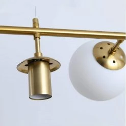 6-Light Sputnik Modern Gold Fixture Branch Linear Chandelier Ceiling Kitchen Island Pendant Light, White by Magic Home 18 6-Light Sputnik Modern Gold Fixture Branch Linear Chandelier Ceiling Kitchen Island Pendant Light, White by Magic Home -Spitzer Sales Store gold and white magic home chandeliers mh y 020222g 4f 1000