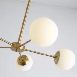 Modern 5-Light Gold Sputnik Linear Chandelier by Magic Home -Spitzer Sales Store gold magic home chandeliers mh lch 22001g 4f 1000