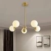 Modern 5-Light Gold Sputnik Linear Chandelier by Magic Home 2 Modern 5-Light Gold Sputnik Linear Chandelier by Magic Home -Spitzer Sales Store gold magic home chandeliers mh lch 22001g 64 1000