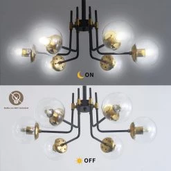 Classic Vintage 6-Light Gold Ceiling Light Fixture Chandelier with Glass Globes by Magic Home 13 Classic Vintage 6-Light Gold Ceiling Light Fixture Chandelier with Glass Globes by Magic Home -Spitzer Sales Store gold magic home chandeliers mh lch 22002g 4f 1000