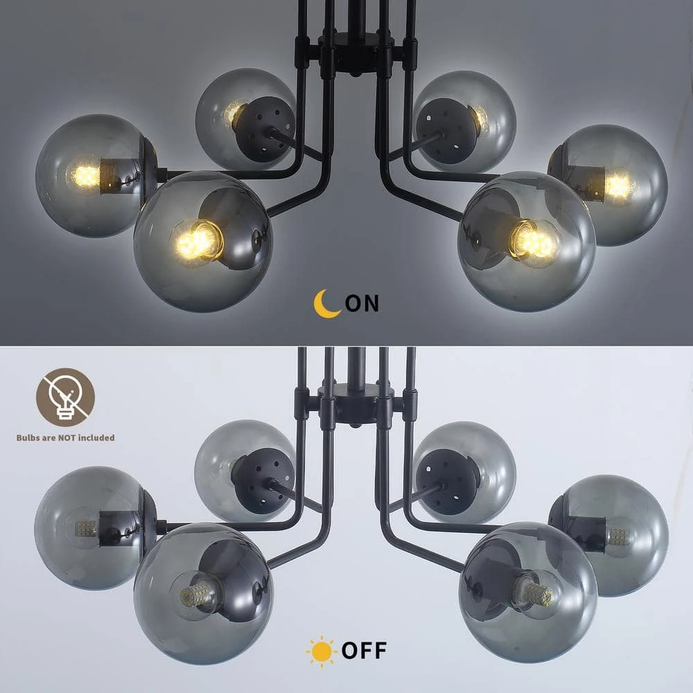 Classic Vintage 6-Light Gold Ceiling Light Fixture Chandelier with Glass Globes by Magic Home 9 Classic Vintage 6-Light Gold Ceiling Light Fixture Chandelier with Glass Globes by Magic Home - Image 7