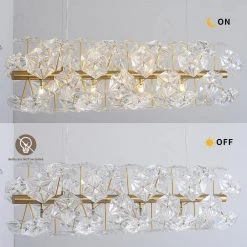 18-Light Gold Plate Steel Lamp Crystal Hanging Chandelier Lamp Fixtures by Magic Home -Spitzer Sales Store gold magic home chandeliers mh lch 22017 4f 1000