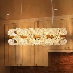 18-Light Gold Plate Steel Lamp Crystal Hanging Chandelier Lamp Fixtures by Magic Home