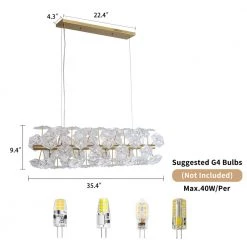 18-Light Gold Plate Steel Lamp Crystal Hanging Chandelier Lamp Fixtures by Magic Home -Spitzer Sales Store gold magic home chandeliers mh lch 22017 c3 1000