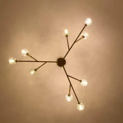 9-Light Contemporary Gold Fixture Branch Crystal Chandeliers Ceiling Pendant Light by Magic Home 19 9-Light Contemporary Gold Fixture Branch Crystal Chandeliers Ceiling Pendant Light by Magic Home -Spitzer Sales Store gold magic home chandeliers mh y 020225 1f 1000