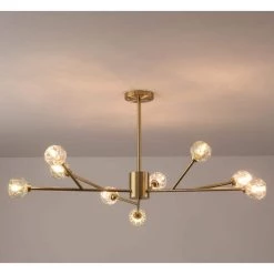 9-Light Contemporary Gold Fixture Branch Crystal Chandeliers Ceiling Pendant Light by Magic Home 21 9-Light Contemporary Gold Fixture Branch Crystal Chandeliers Ceiling Pendant Light by Magic Home -Spitzer Sales Store gold magic home chandeliers mh y 020225 fa 1000
