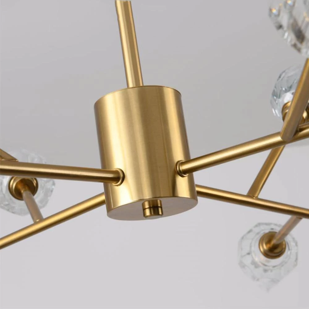 12-Light Contemporary Gold Fixture Branch Crystal Chandeliers Ceiling Pendant Light by Magic Home 6 12-Light Contemporary Gold Fixture Branch Crystal Chandeliers Ceiling Pendant Light by Magic Home - Image 4