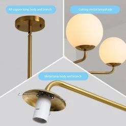 5-Light Reversible Gold Fixture Chandelier with White Globes by Magic Home 13 5-Light Reversible Gold Fixture Chandelier with White Globes by Magic Home -Spitzer Sales Store gold magic home chandeliers mh y 020227g 66 1000