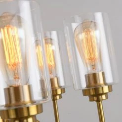 Modern Gold 6-Light Gold Candle Wagon Wheel Chandelier with Glass Shade by Magic Home 18 Modern Gold 6-Light Gold Candle Wagon Wheel Chandelier with Glass Shade by Magic Home -Spitzer Sales Store gold magic home chandeliers mh y 020228g 1f 1000