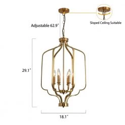 Unique 6-Light Gold Geometric Chandelier by Magic Home 12 Unique 6-Light Gold Geometric Chandelier by Magic Home -Spitzer Sales Store gold magic home chandeliers mh y 020230 c3 1000